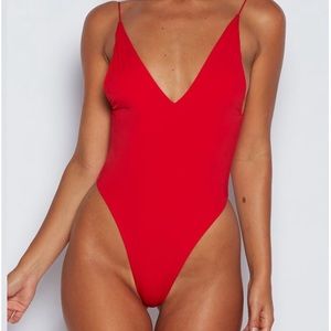 Meshki red one piece